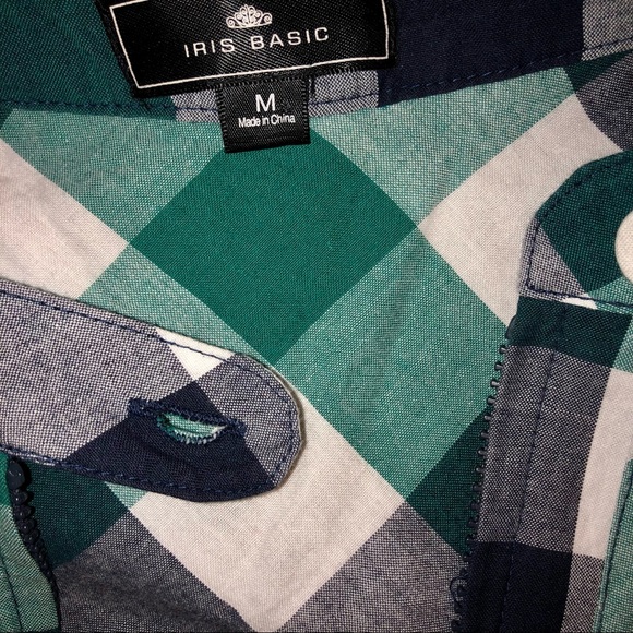 Preppy Y2K Plaid Zip Up Crop Tshirt - Picture 3 of 3